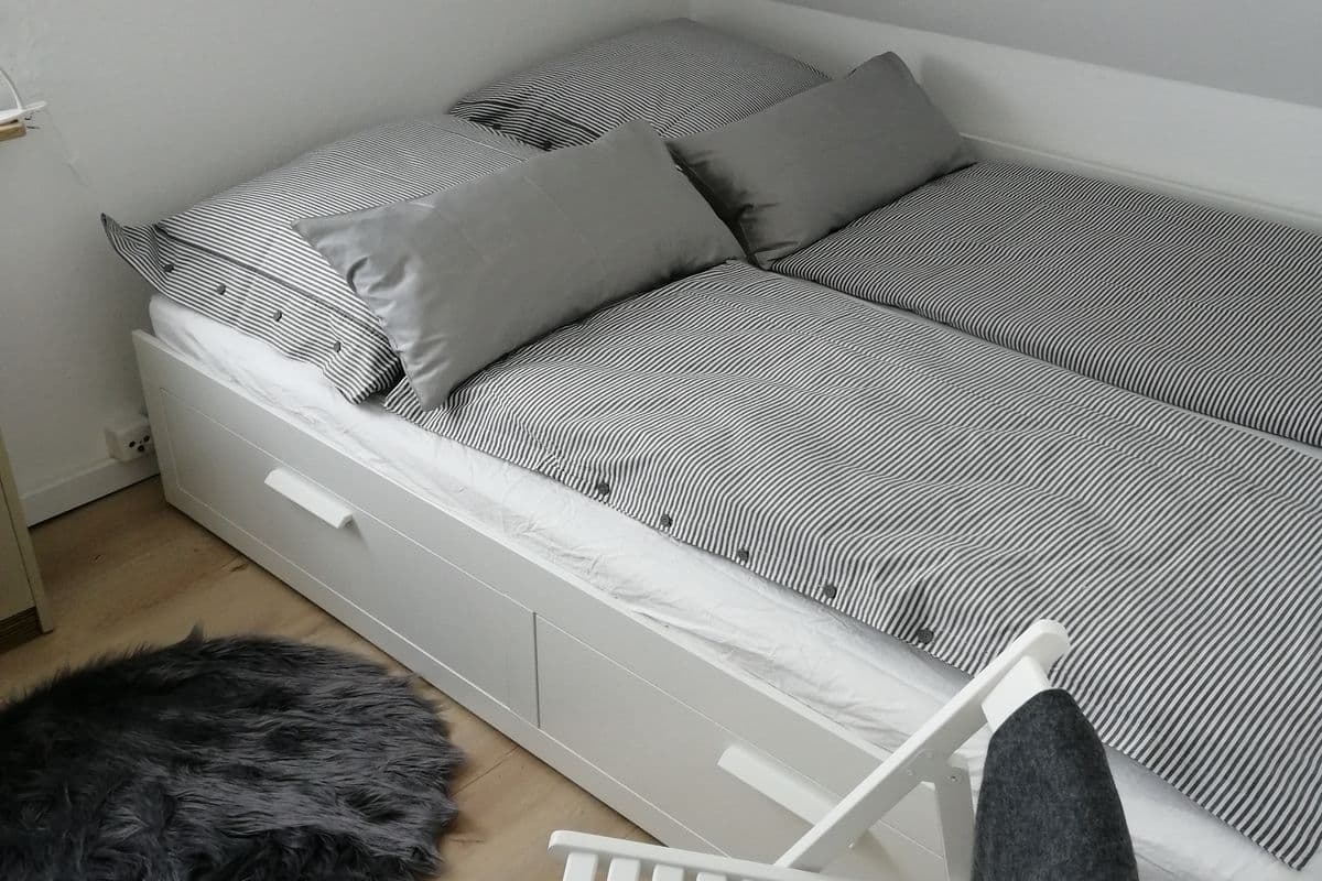 Kleines Schlafzimmer im Ferienhaus Waldburg Müden Örtze