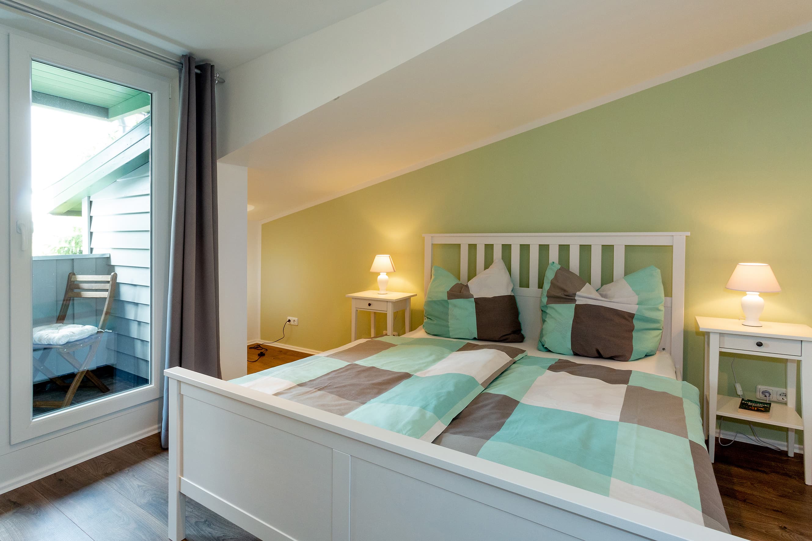 Schlafzimmer in der Ferienwohnung Zur Heideblüte in Toppenstedt