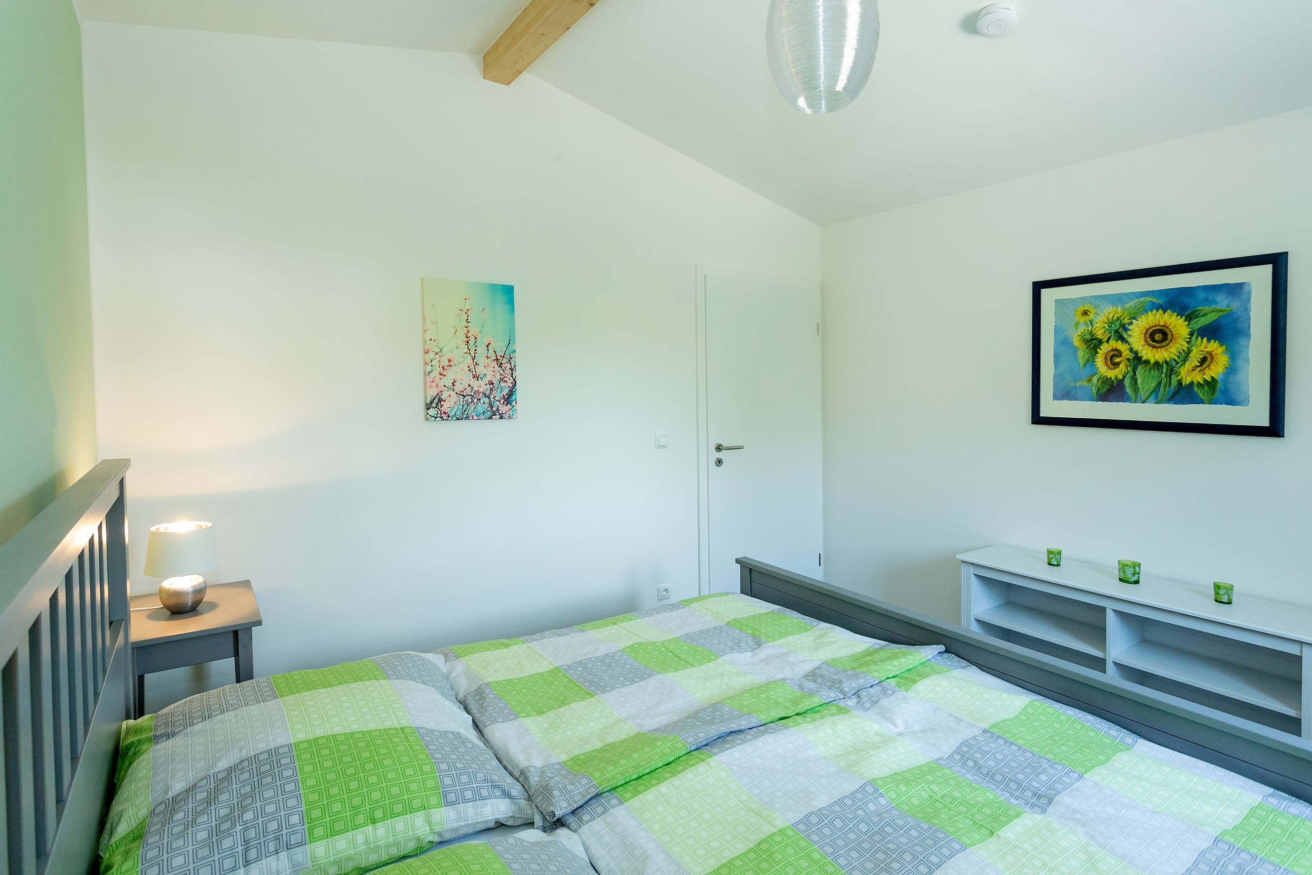 Schlafzimmer in der Ferienwohnung Zur Heideblüte in Toppenstedt