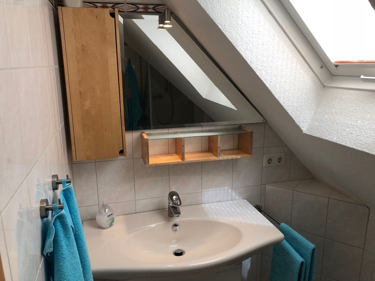 Badezimmer in dem Appartement-im-Rosengarten