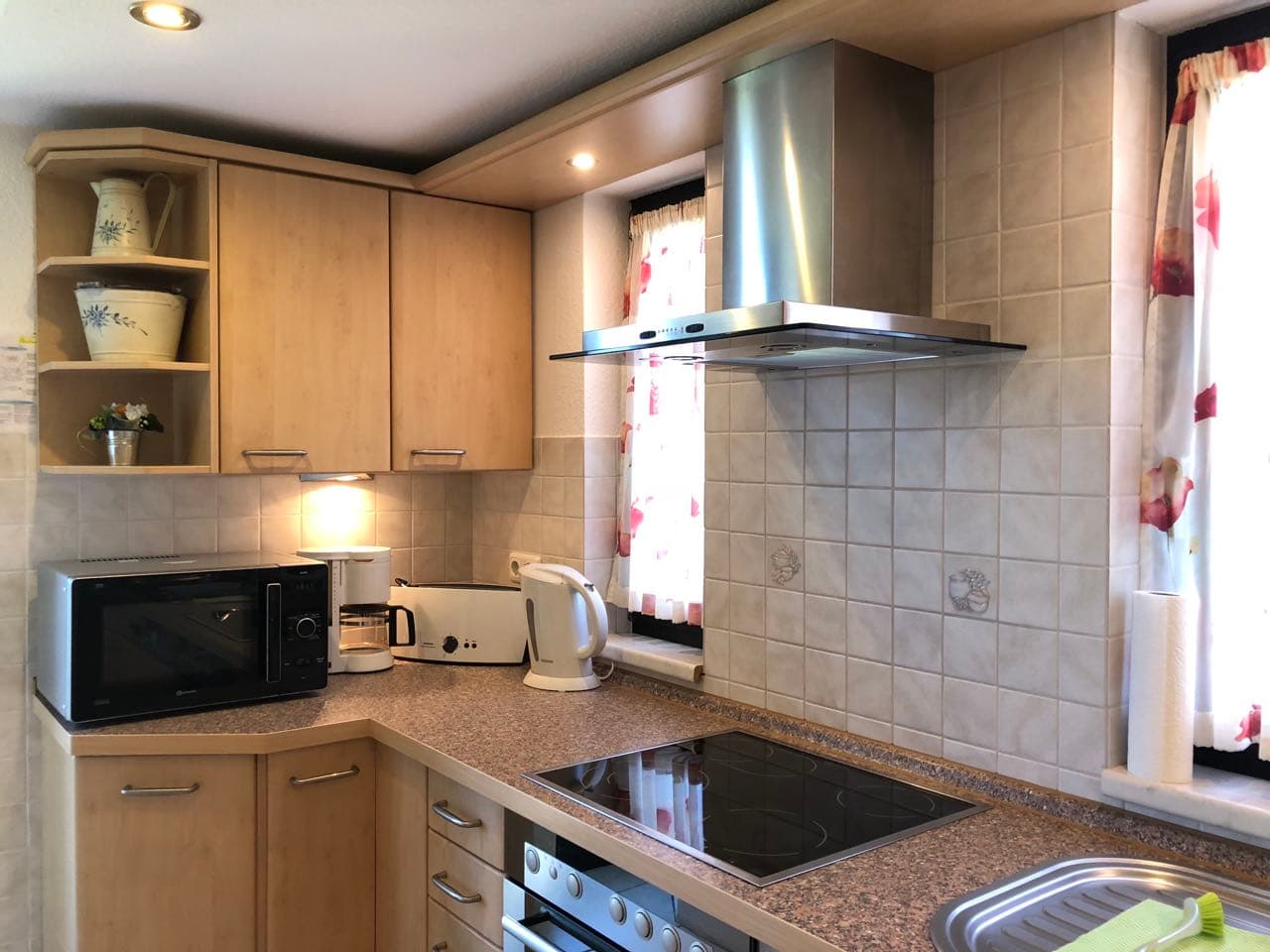 Küche in dem Appartement-im-Rosengarten