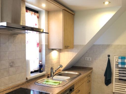 Küche in dem Appartement-im-Rosengarten