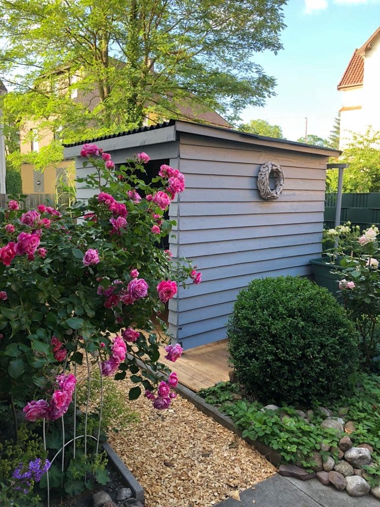 Fahrradunterstand im Garten der Ferienwohnung Meinecke in Celle