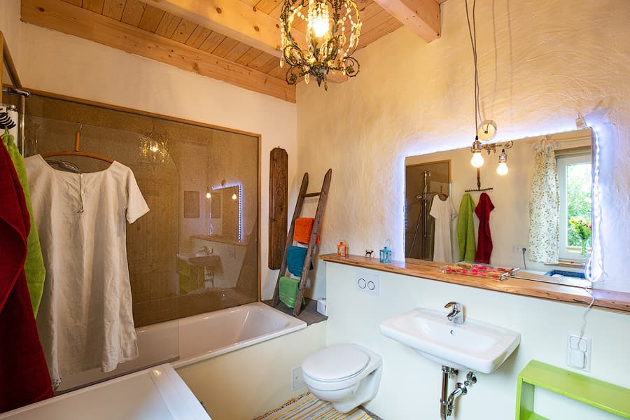 Badezimmer in dem Ferienhaus Am Wegesrand Müden Örtze