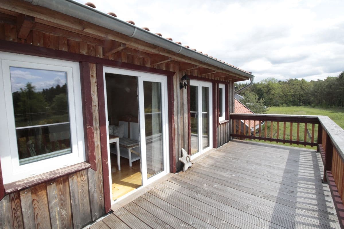 Balkon am Ferienhaus Am Wegesrand Müden Örtze