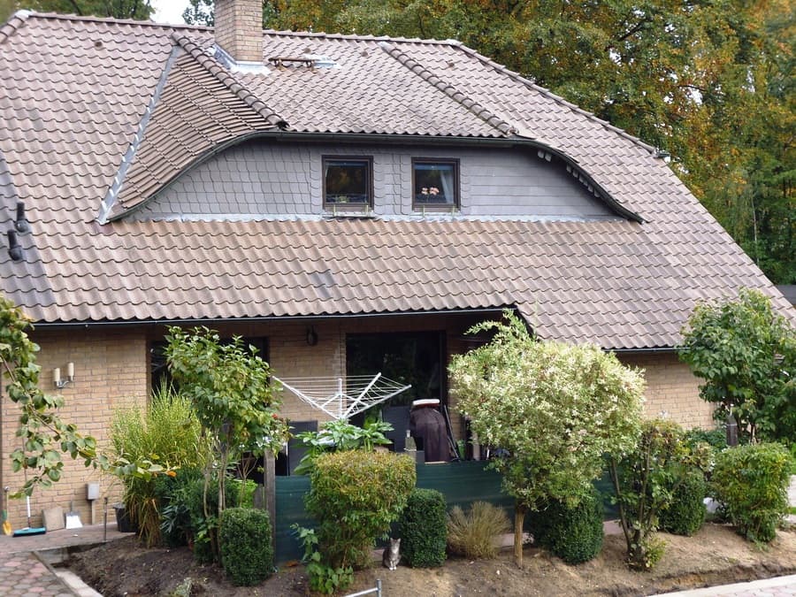Seitenansicht der Ferienwohnung am Wald Unterlüß