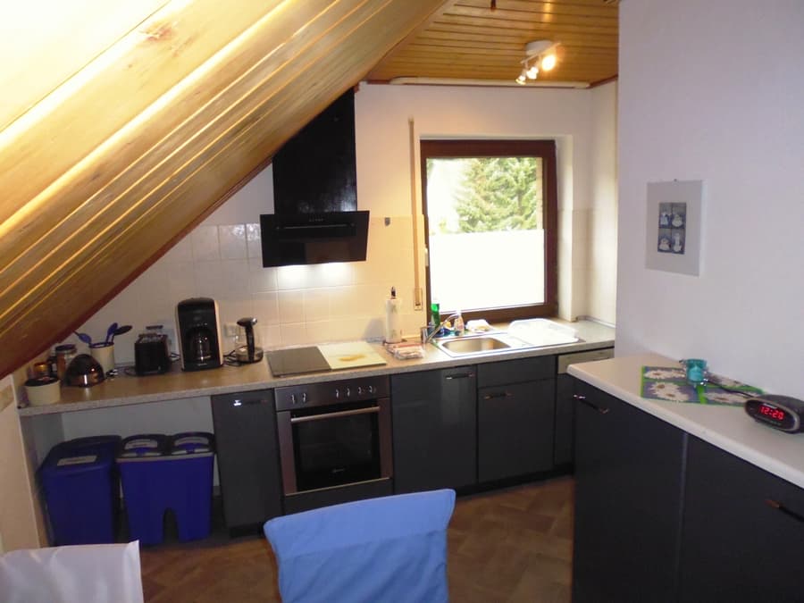 Küche in der Ferienwohnung am Wald Unterlüß