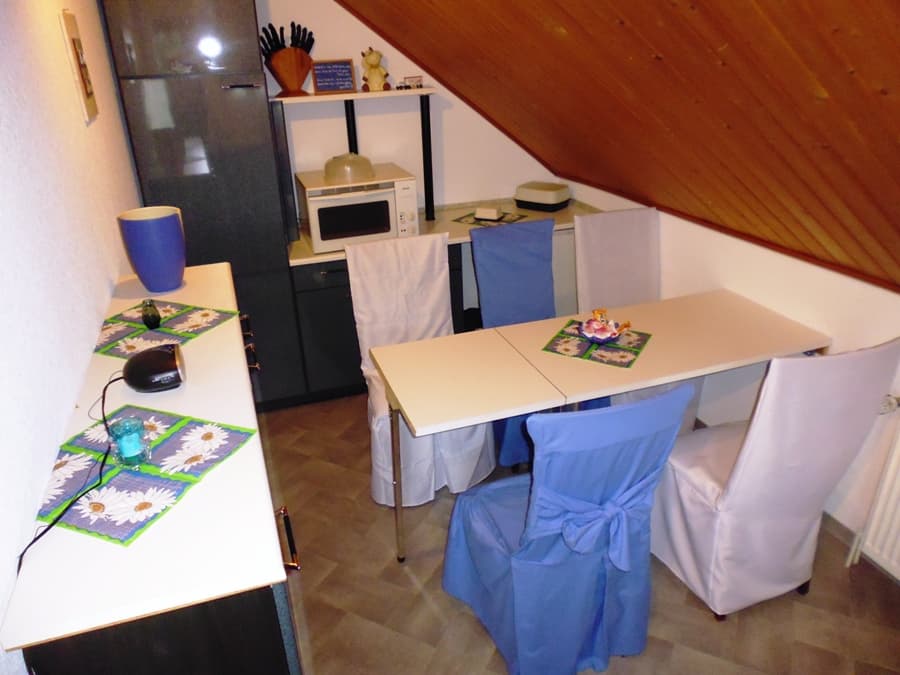 Küche in der Ferienwohnung am Wald Unterlüß