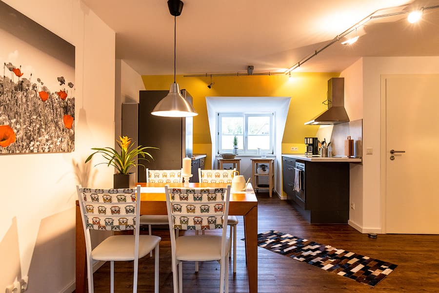 Küche in den Ferienwohnungen Villa-Duck-Dich-Südheide in Hermannsburg