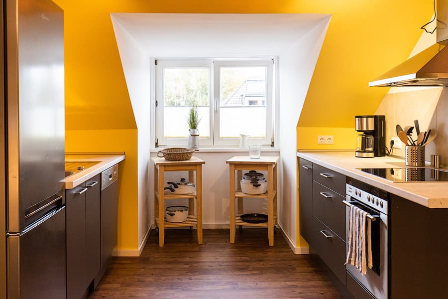 Küche in den Ferienwohnungen Villa-Duck-Dich-Südheide in Hermannsburg