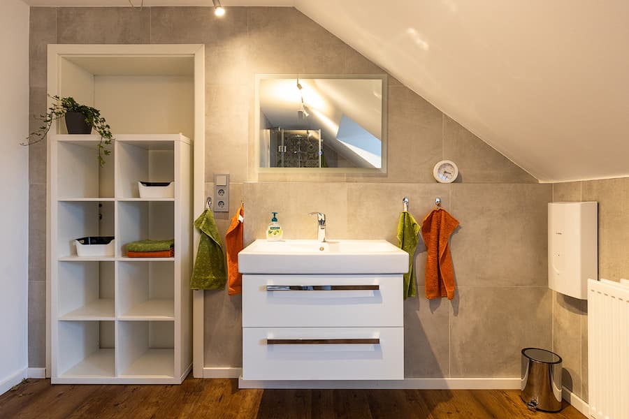 Bad in den Ferienwohnungen Villa-Duck-Dich-Südheide in Hermannsburg