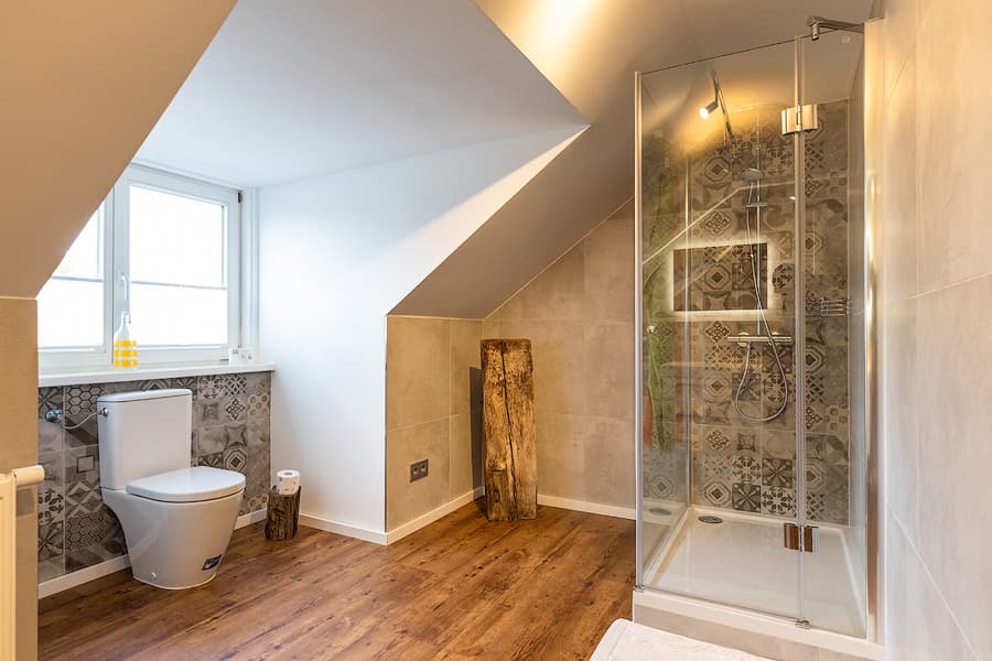 Bad in den Ferienwohnungen Villa-Duck-Dich-Südheide in Hermannsburg