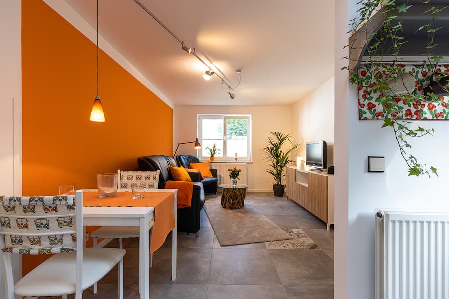 Wohnbereich in den Ferienwohnungen Villa-Duck-Dich-Südheide in Hermannsburg