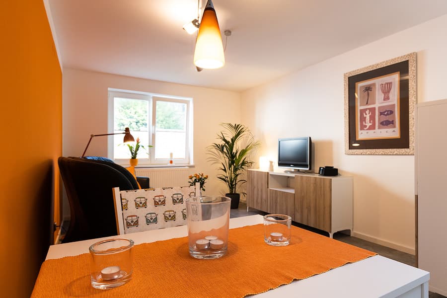 Wohnbereich in den Ferienwohnungen Villa-Duck-Dich-Südheide in Hermannsburg