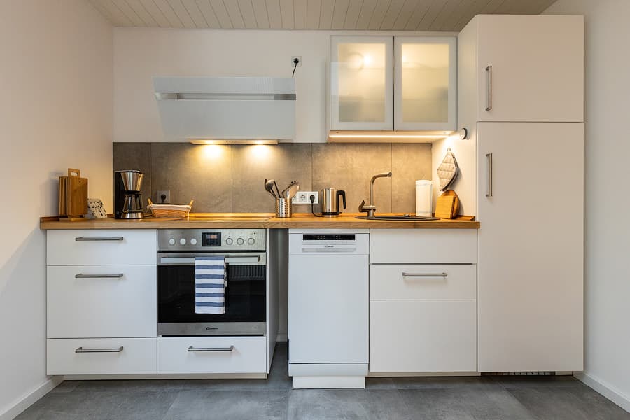 Küche in den Ferienwohnungen Villa-Duck-Dich-Südheide in Hermannsburg