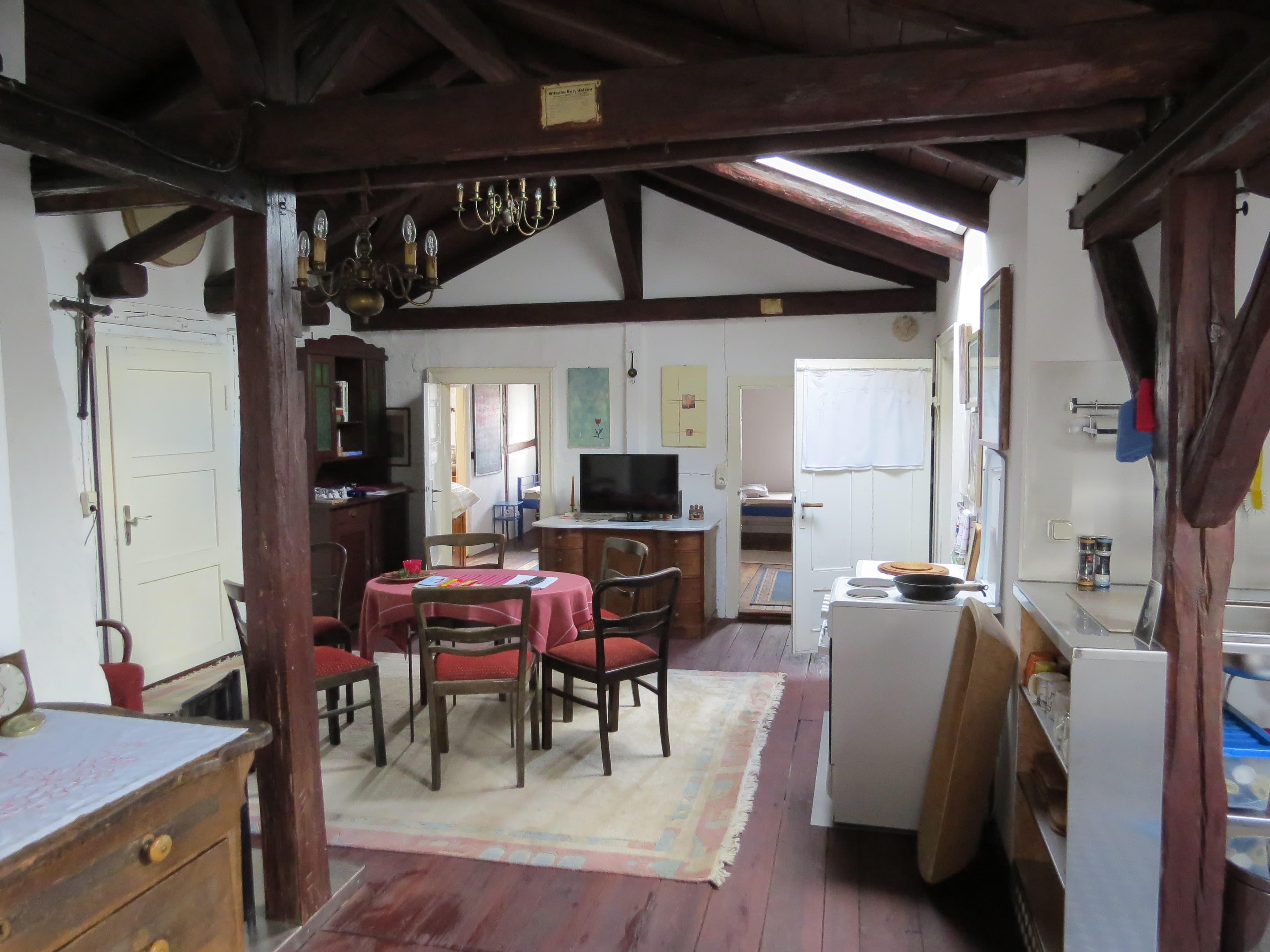 Wohnzimmer in der FeWo Museum in Bad Bodenteich