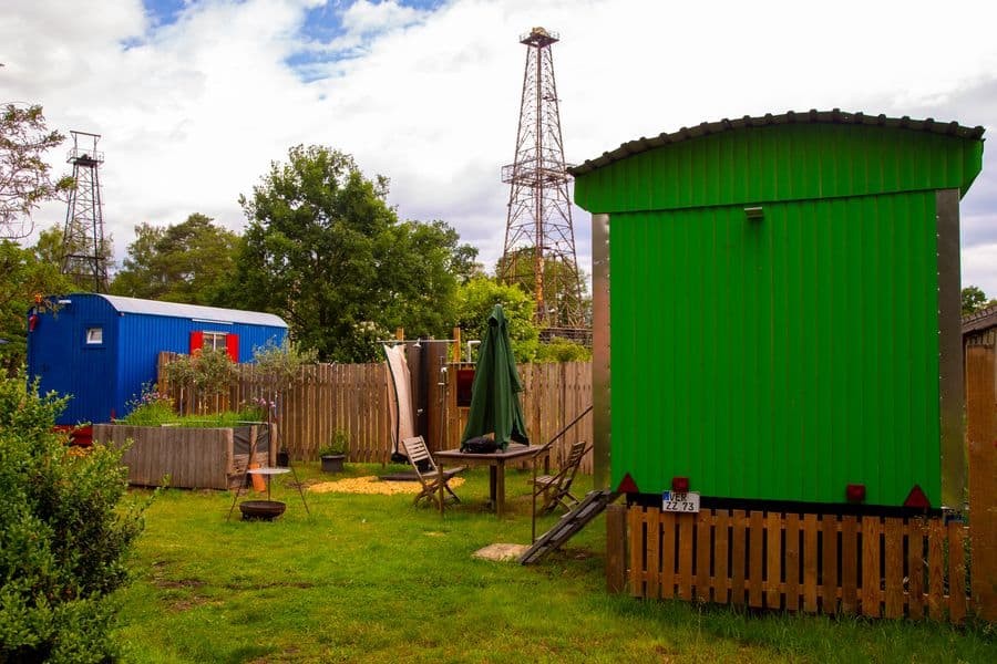 Bauwagen am Aller-Radweg Wietze