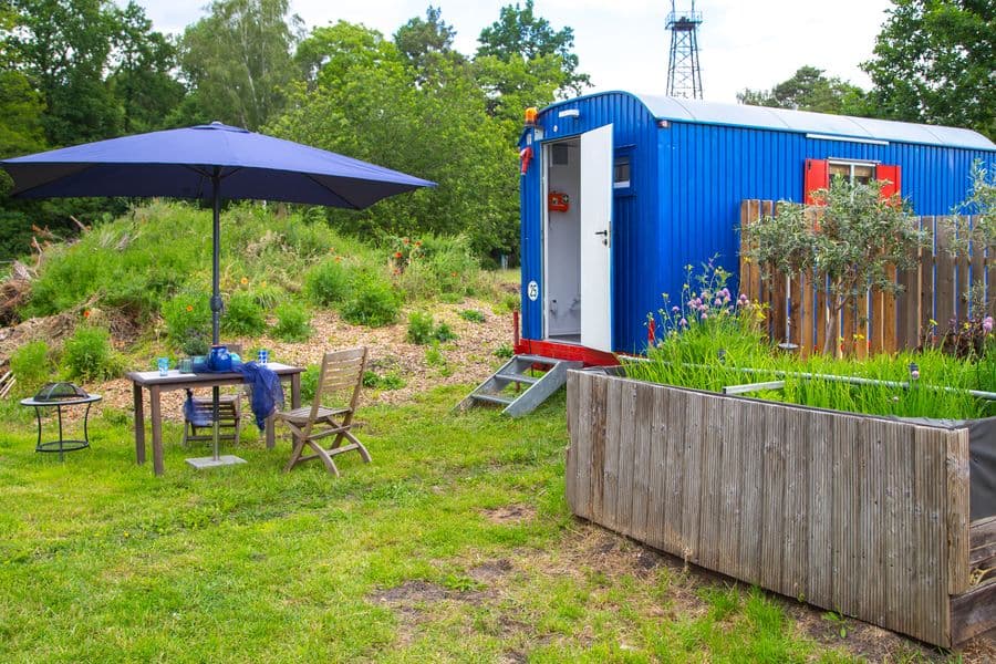 Bauwagen am Aller-Radweg Wietze