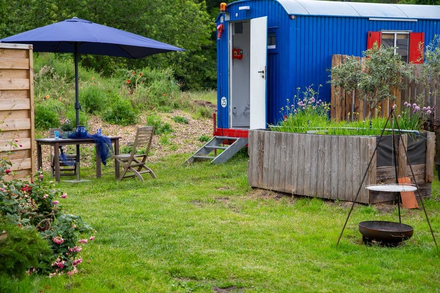 Bauwagen am Aller-Radweg Wietze