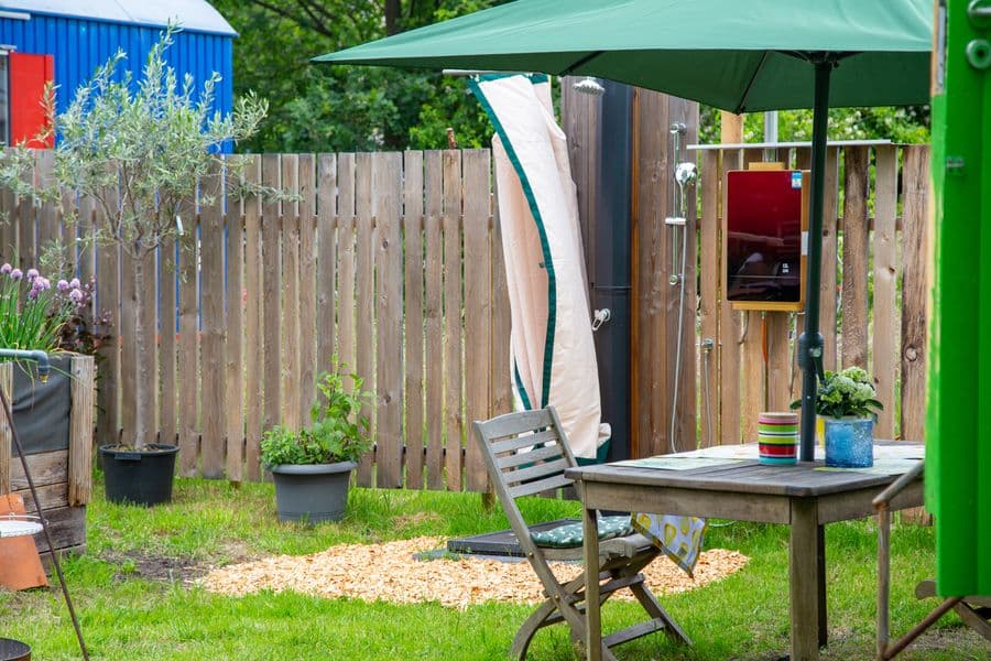 Bauwagen am Aller-Radweg Wietze