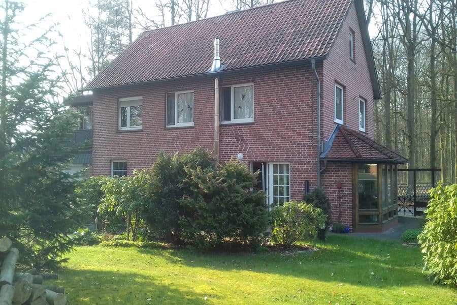 Hofseite der Ferienwohnung Zur großen Buche in Munster