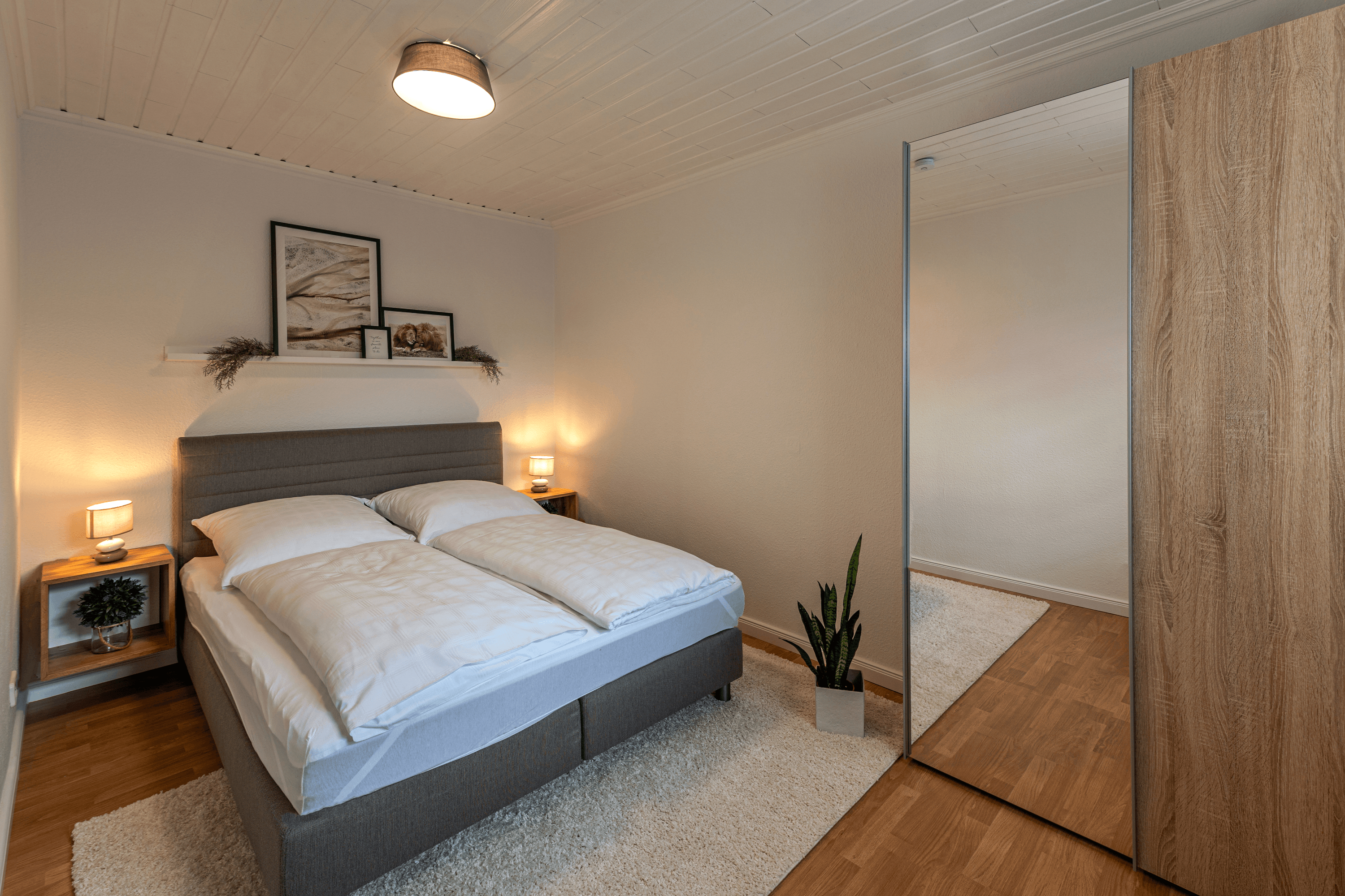 Schlafzimmer in dem Ferienapartment Weber in Müden (Örtze)