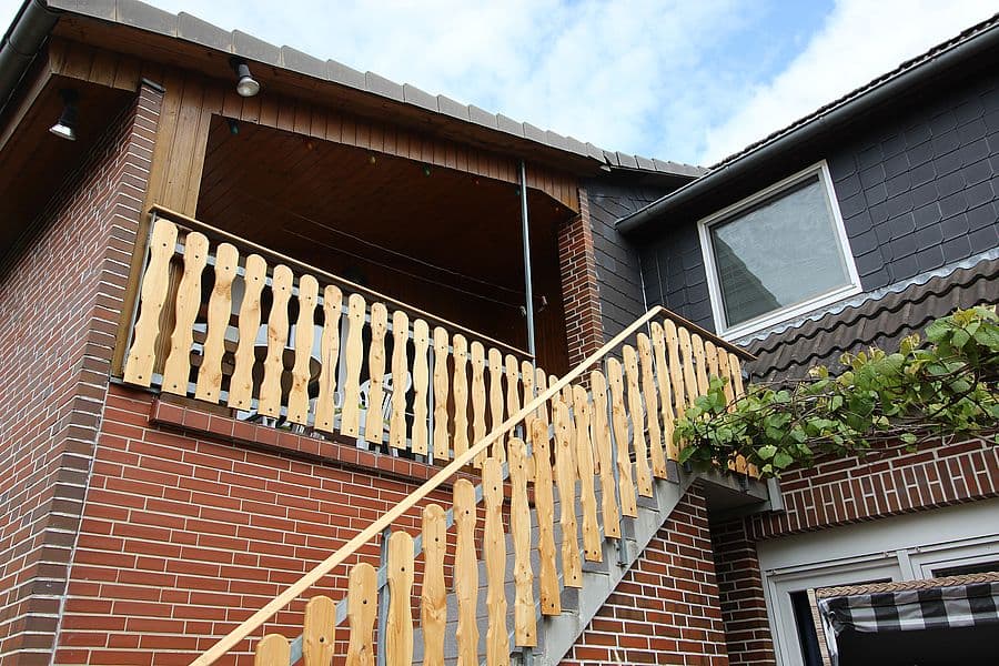 Aufgang zur Loggia Ferienwohnung Ahrens Müden Örtze