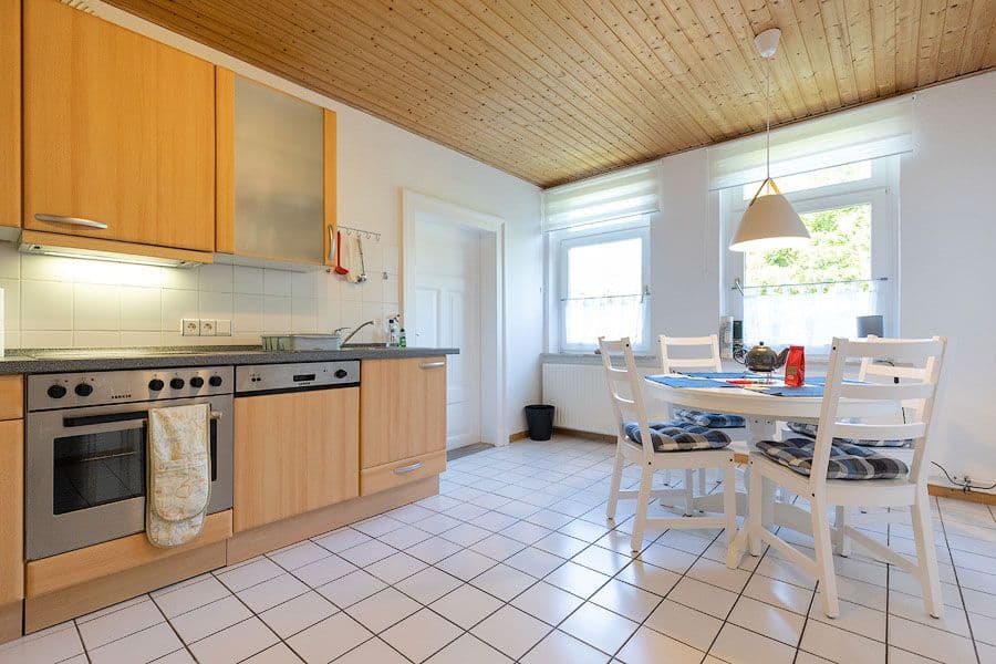 Küche in der Ferienwohnung The Old Heroes Flat in Hermannsburg