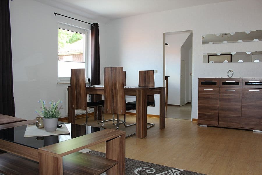 Wohnzimmer in den Ferienwohnungen Peters in Müden