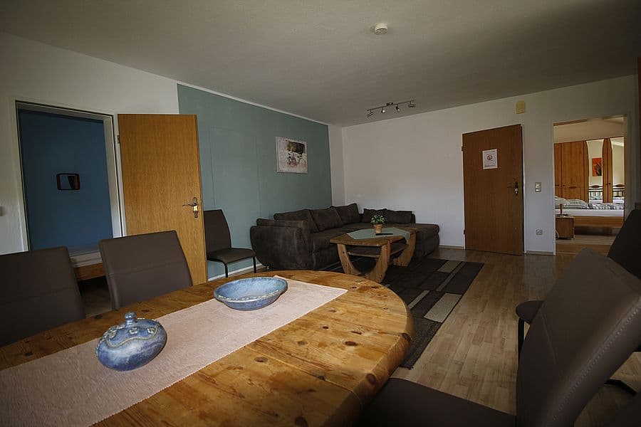 Wohnzimmer in den Ferienwohnungen Peters in Müden