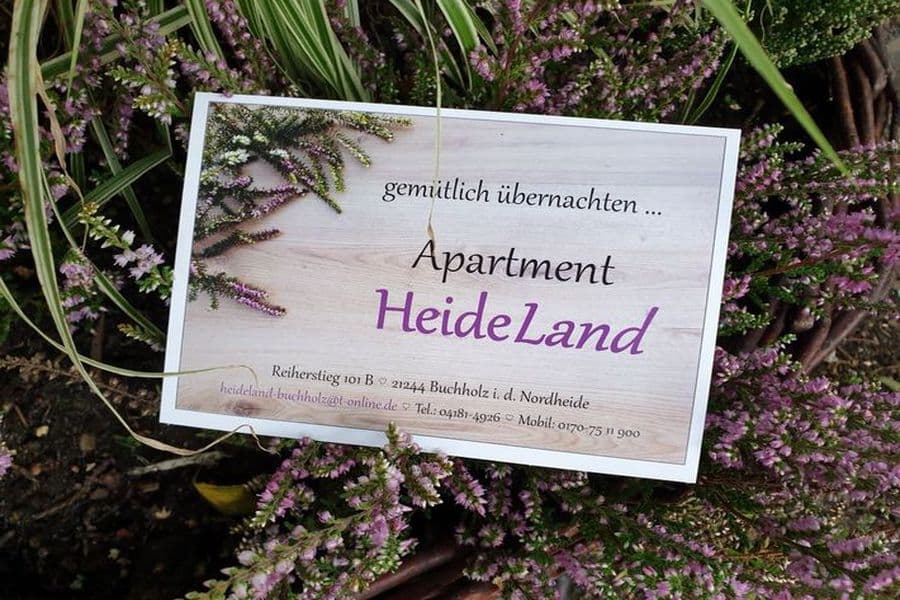 Flyer des Apartment Heideland in Buchholz