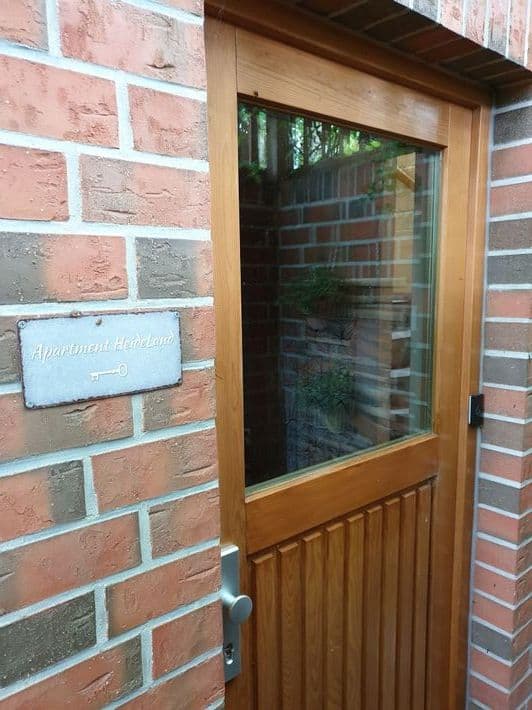 Eingang des Apartment Heideland in Buchholz
