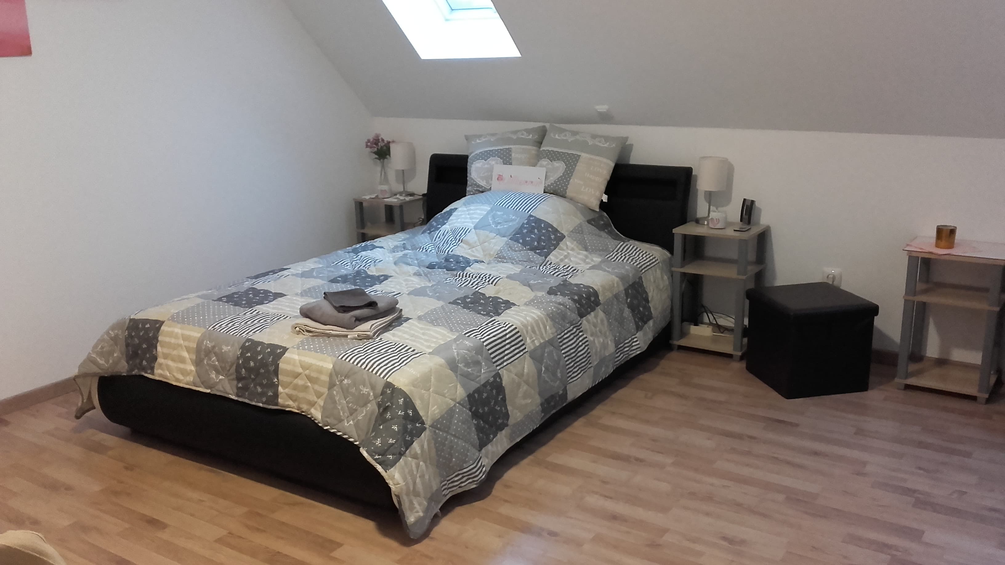 Schlafzimmer in dem Gästezimmer Engelmann-Beck in Hanstedt