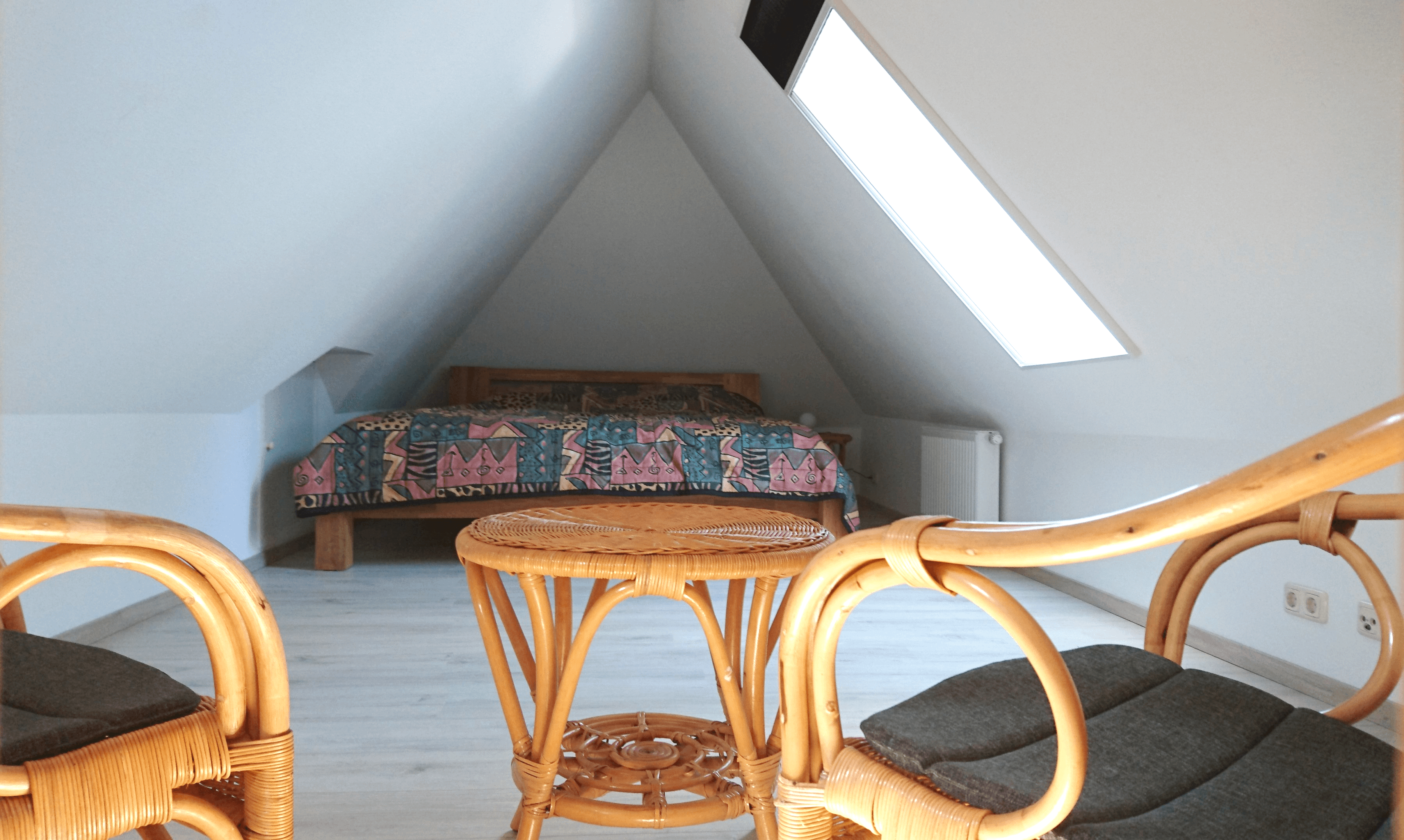 Schlafzimmer im DG der Ferienwohnung "Über dem Stutenstall" in Soltau