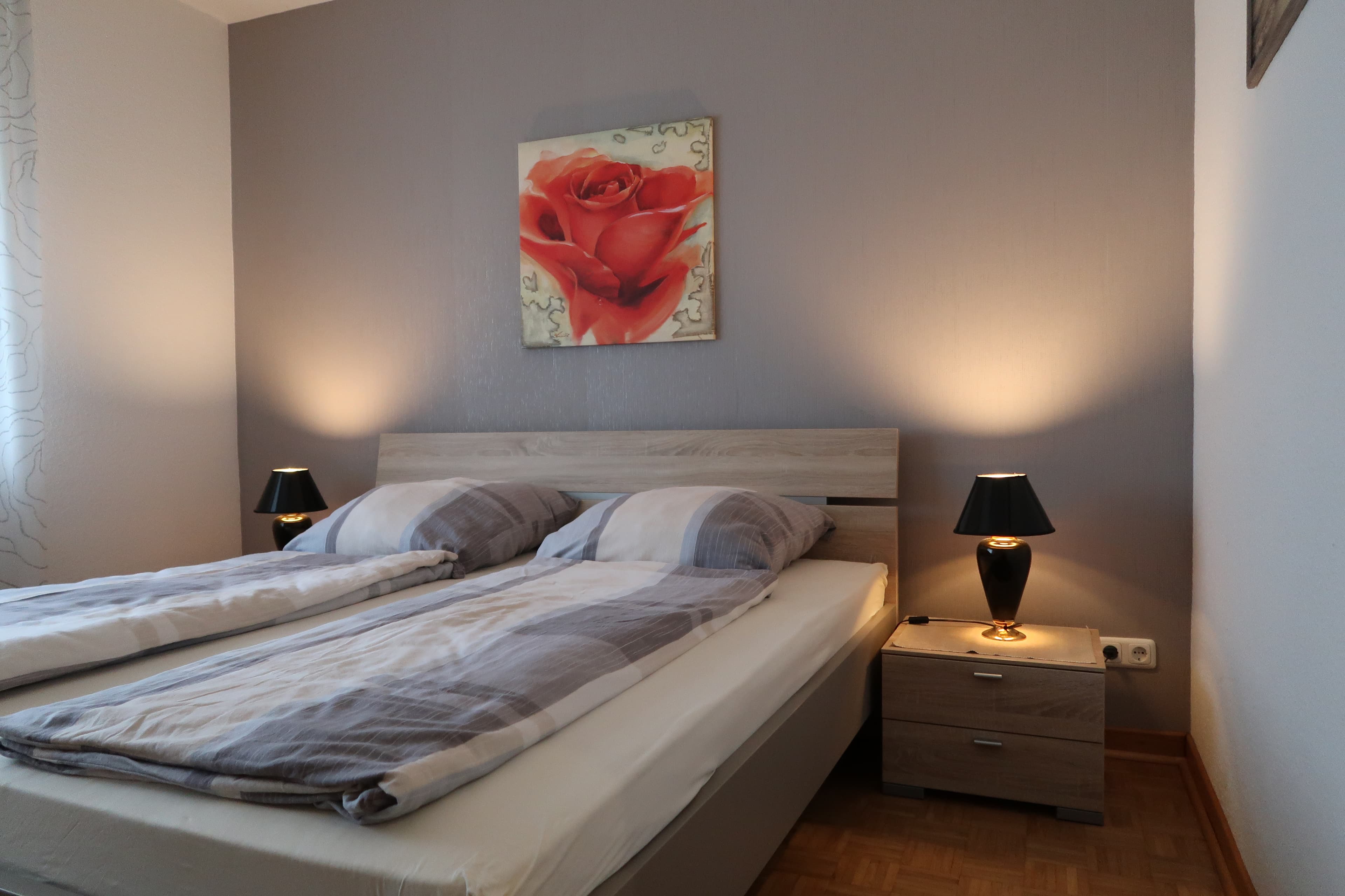 Schlafzimmer in der Ferienwohnung Wildung in Lüneburg