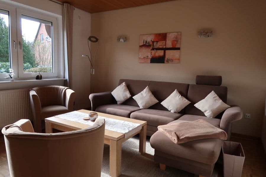 Das Wohnzimmer in der Ferienwohnung Wildung in Lüneburg