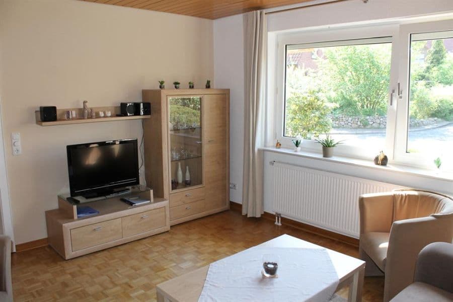 Das Wohnzimmer in der Ferienwohnung Wildung in Lüneburg