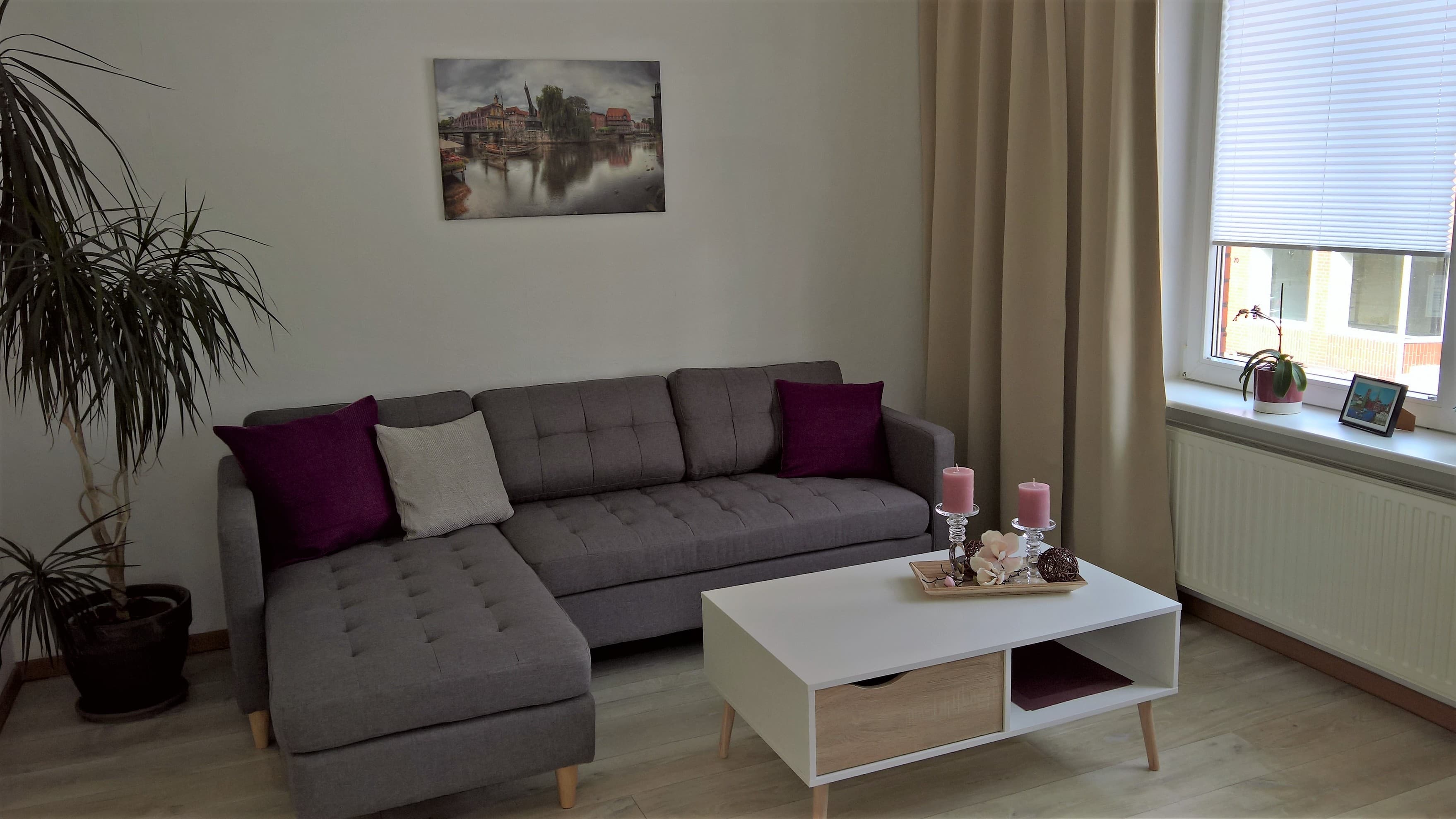 Wohnzimmer in der Ferienwohnung Zerbe in Lüneburg