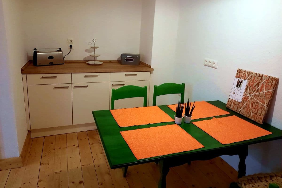 Küche in der Ferienwohnung Facettenreich in Bergen