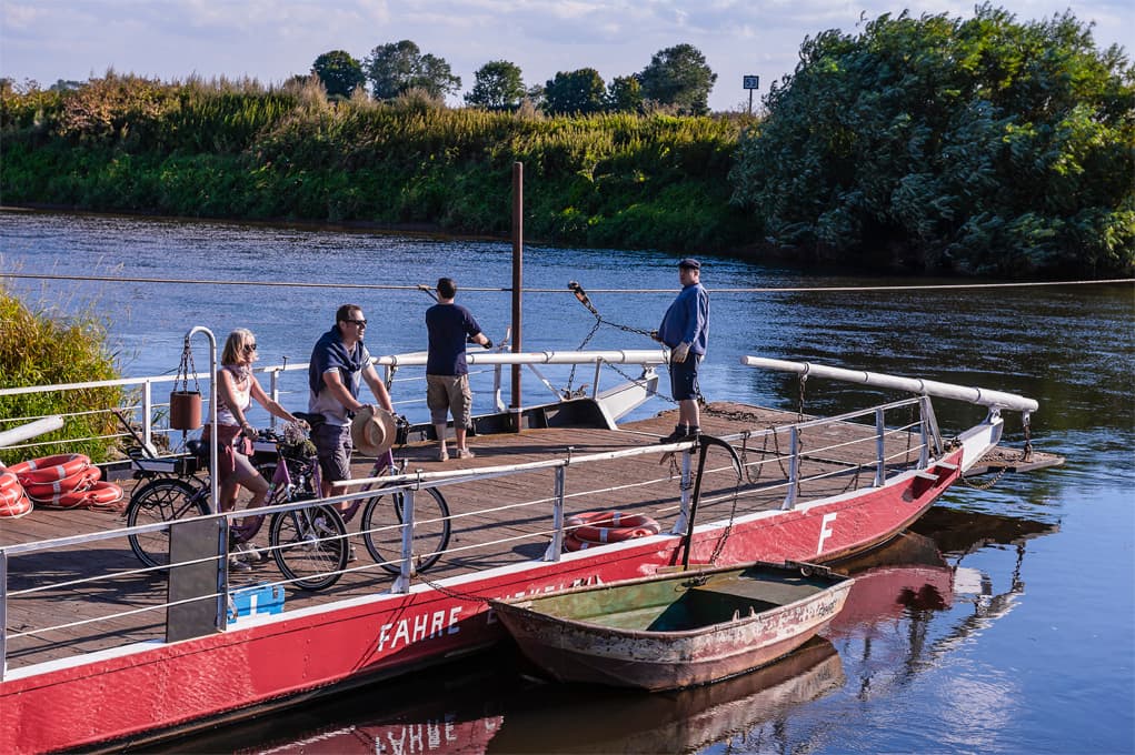 Über die Aller führt die Gierseilfähre in Eickeloh