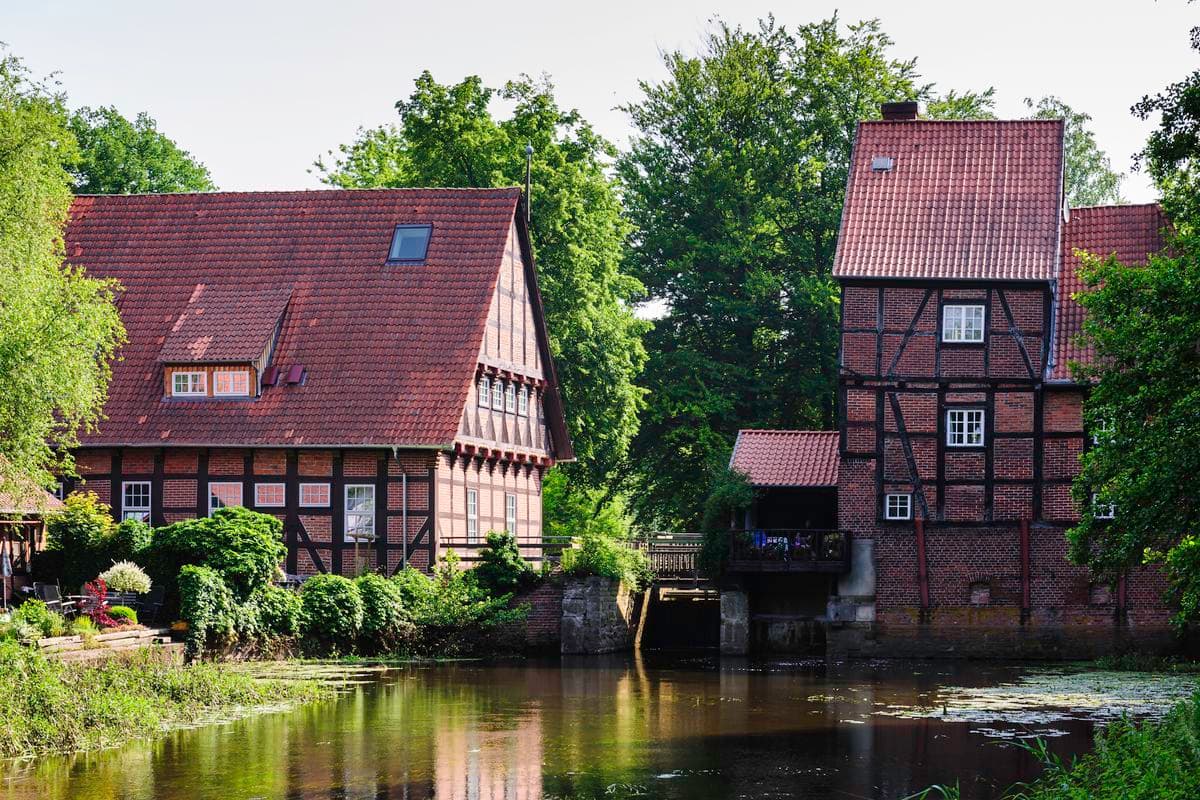 Die historische Waermühle am Mühlengraben in Wienhausen