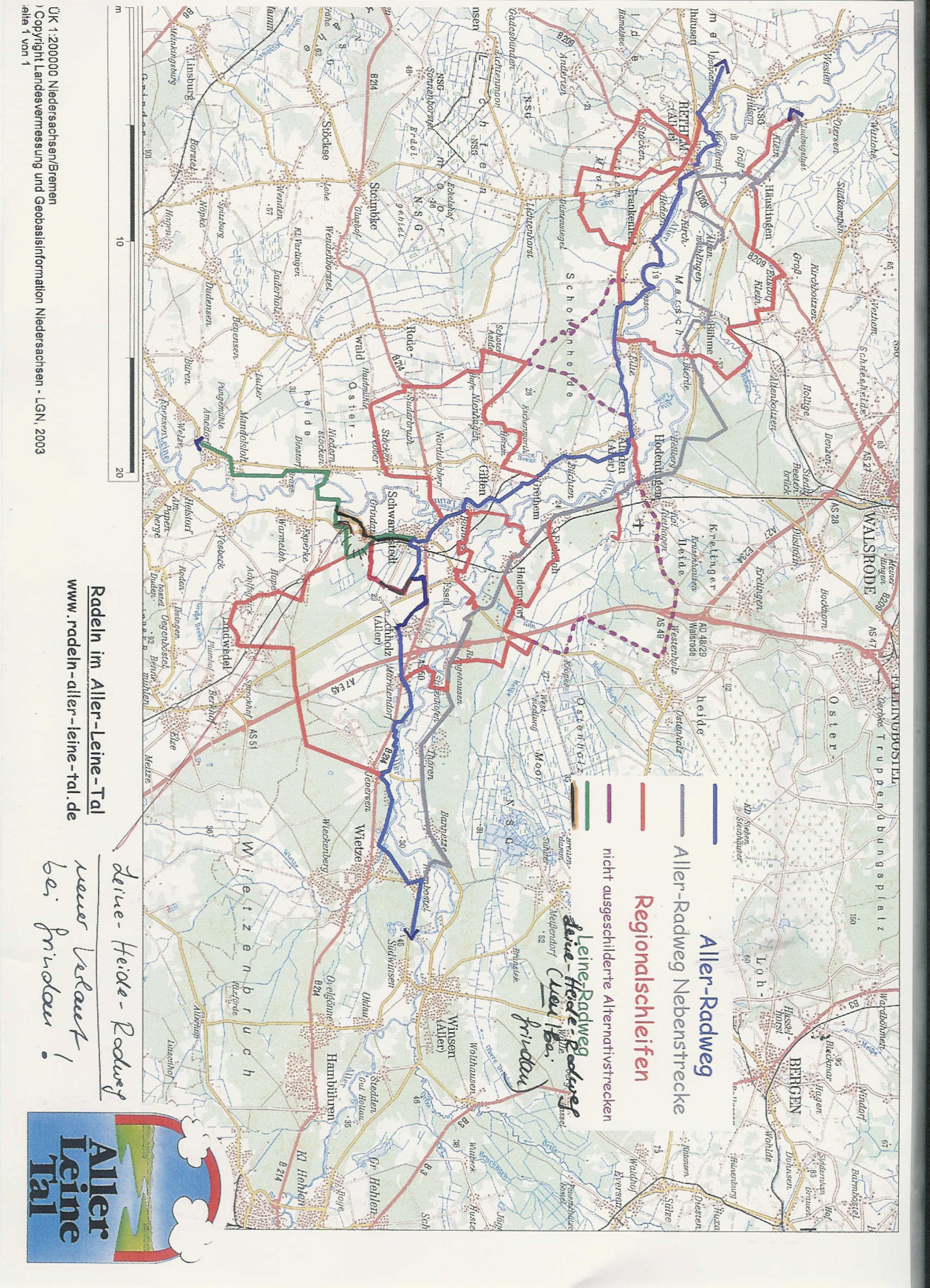 Es macht Spass, auf ebenen Wegen die Region per Fahrrad zu erkunden.