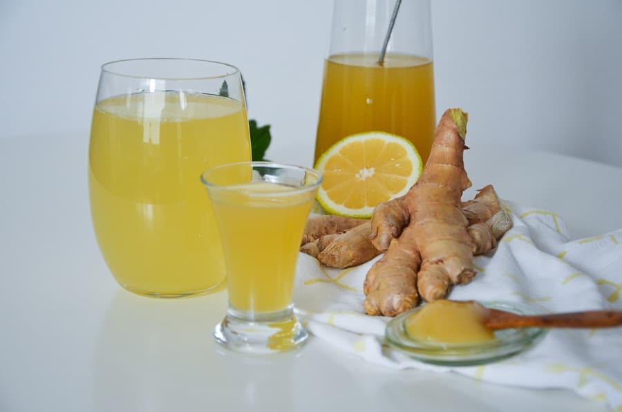 Ingwer, Zitrone, Sirup, Gesundes Getränk