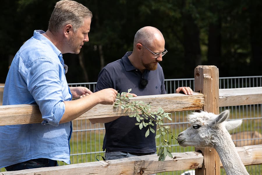Sat 1 Regional dreht im Wildpark Müden (Örtze).