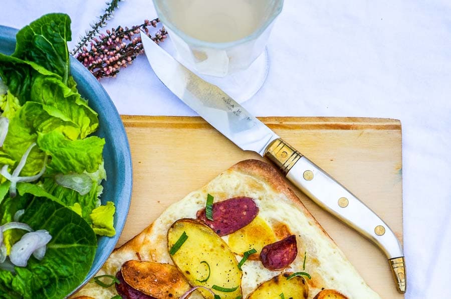 Heidekartoffeln auf Flammkuchen