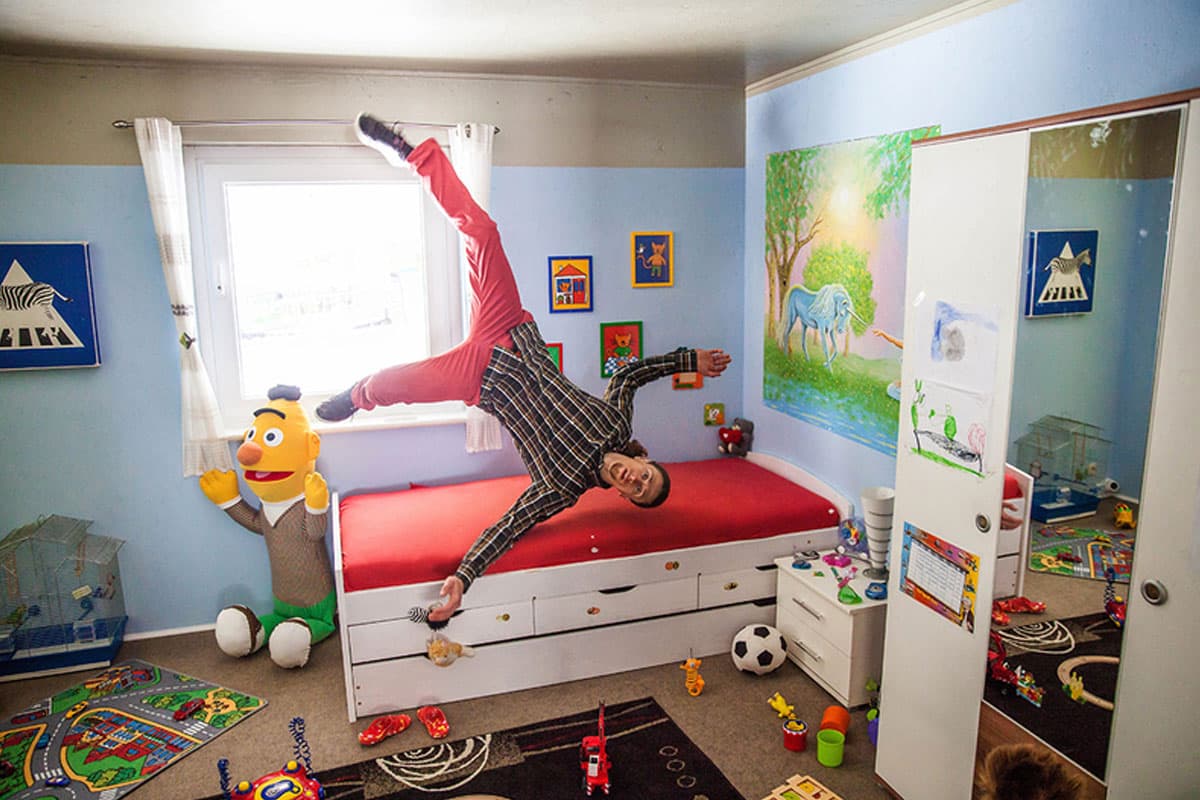 tolle selfies kann man im verrückten haus in bispingen schiessen