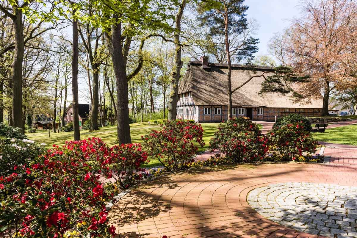 Jesteburgs Niedersachsenplatz am Seeve Radweg