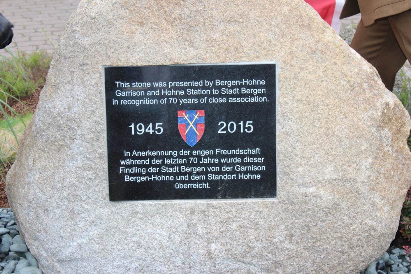 Gedenkstein zum Britenabzug in Bergen