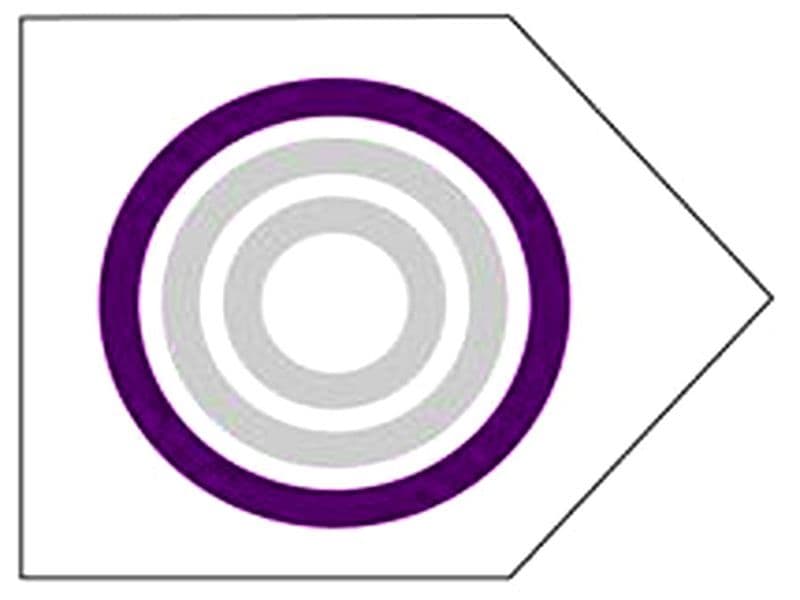 Zusätzliche Kennzeichnung Lange Tour: heidefarbener KreisAdditional marking Long tour: heather-colored circleEkstra markering Lang tur: lyngfarvet cirkelExtra markering Lange tocht: heidekleurige cirkel