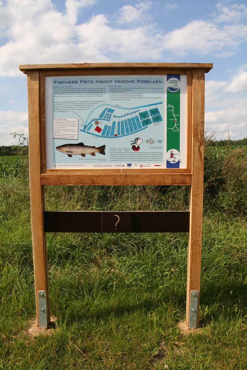 Naturinformationstafel an den Fischteichen in Klein Hesebeck